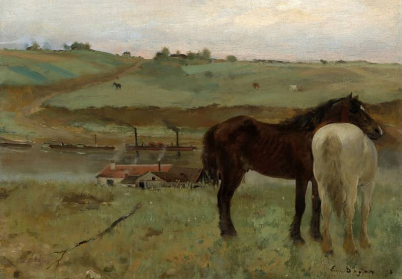 Grafika Kids Edgar Degas: Horses in a Meadow, 1871 12 Teile Puzzle Grafika-F-31155 von Grafika Kids