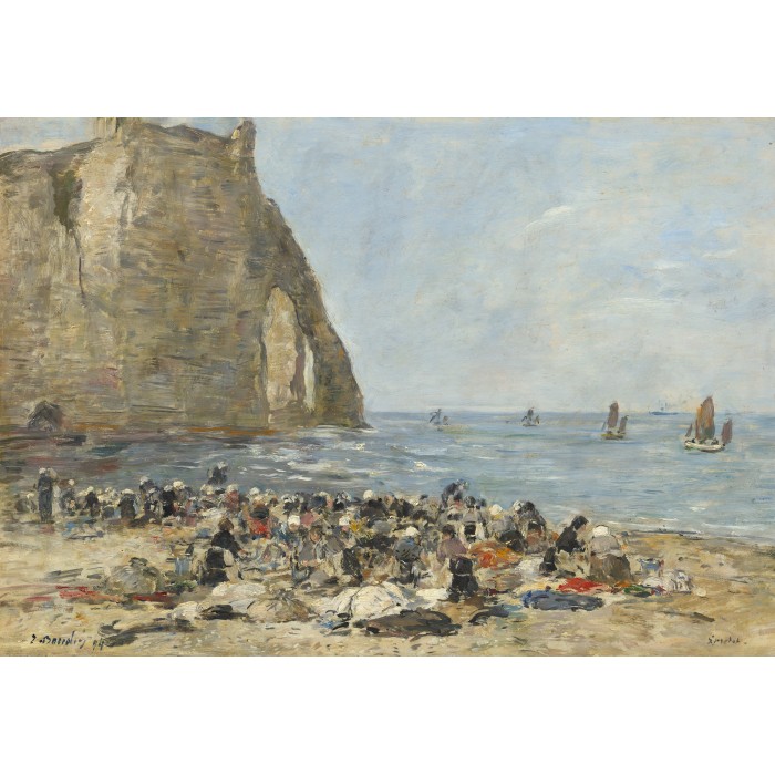 Grafika Kids - Eugène Boudin: Washerwomen on the Beach of Etretat, 1894 - 300 Teile von Grafika Kids