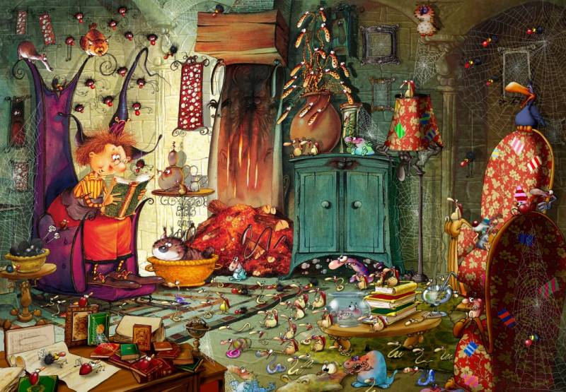 Grafika Kids François Ruyer - Lesen 12 Teile Puzzle Grafika-F-31480 von Grafika Kids