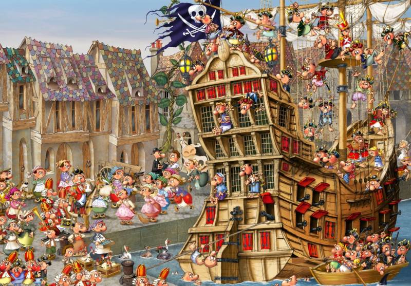 Grafika Kids François Ruyer - Piraten 204 Teile Puzzle Grafika-F-31934 von Grafika Kids