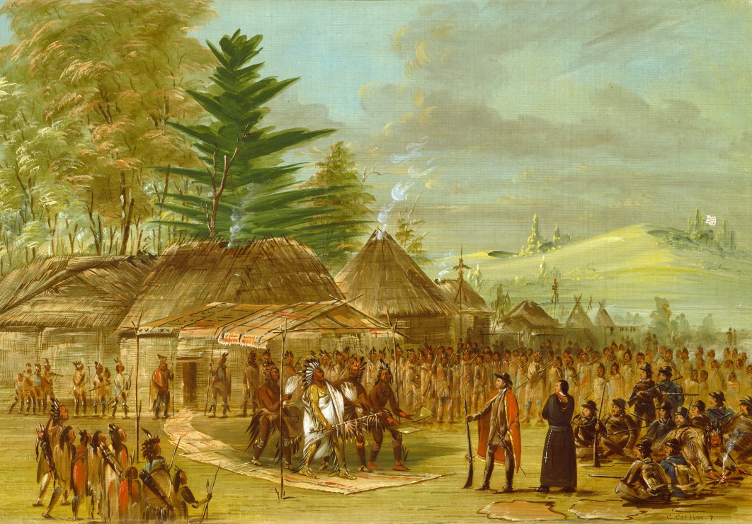 Grafika Kids George Catlin: Chief of the Taensa Indians Receiving La Salle. March 20, 1682, 1847-1848 12 Teile Puzzle Grafika-F-31309 von Grafika Kids