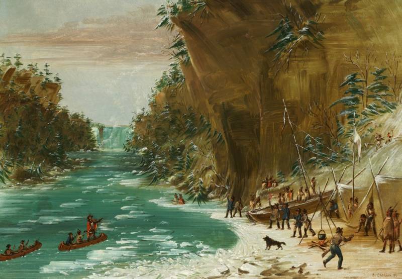 Grafika Kids George Catlin: The Expedition Encamped below the Falls of Niagara. January 20, 1679, 1847-1848 12 Teile Puzzle Grafika-F-31307 von Grafika Kids