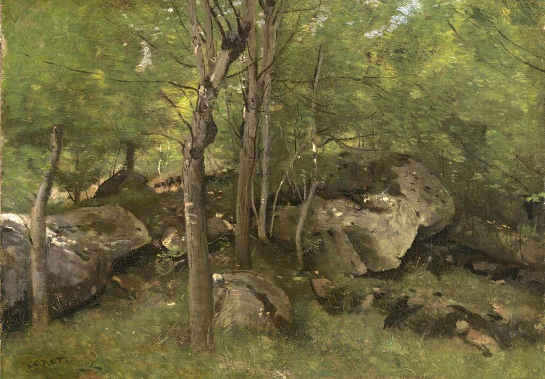 Grafika Kids Jean-Baptiste-Camille Corot: Rocks in the Forest of Fontainebleau, 1860-1865 300 Teile Puzzle Grafika-F-32141 von Grafika Kids