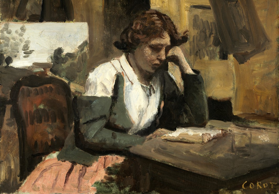 Grafika Kids Jean-Baptiste-Camille Corot: Young Girl Reading: Young Girl Reading, 1868 300 Teile Puzzle Grafika-F-32157 von Grafika Kids