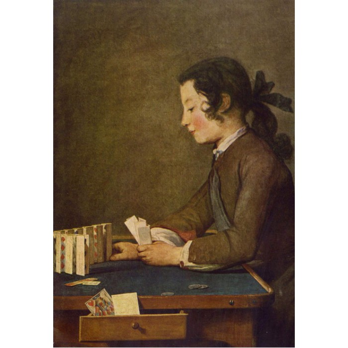 Grafika Kids Jean Simon Chardin - The House of Cards, 1737 von Grafika Kids