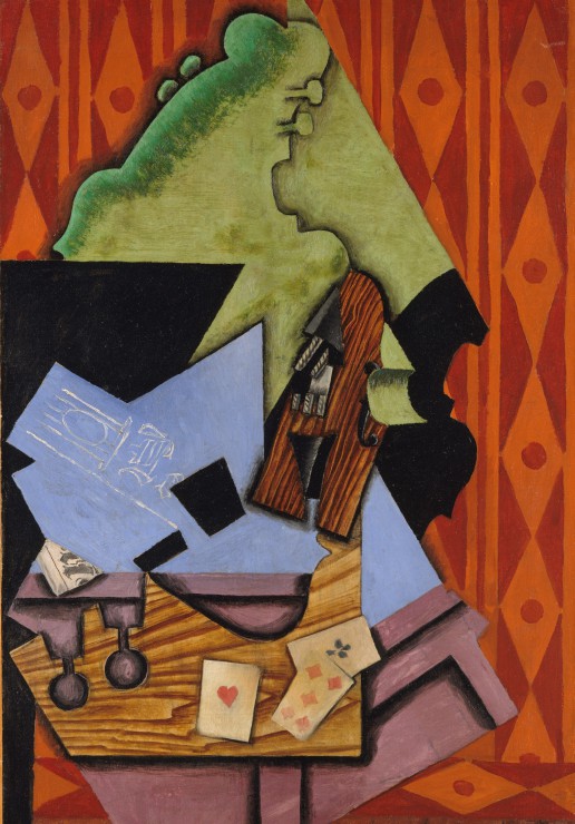 Grafika Kids Juan Gris: Violine und Spielkarten auf einer Tabelle, 1913 12 Teile Puzzle Grafika-F-30996 von Grafika Kids