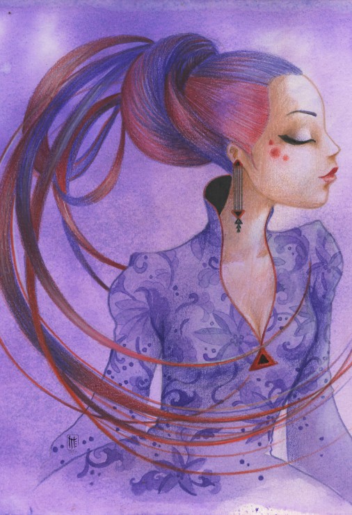 Grafika Kids XXL Teile - Misstigri: Violette 12 Teile Puzzle Grafika-Kids-00757 von Grafika Kids