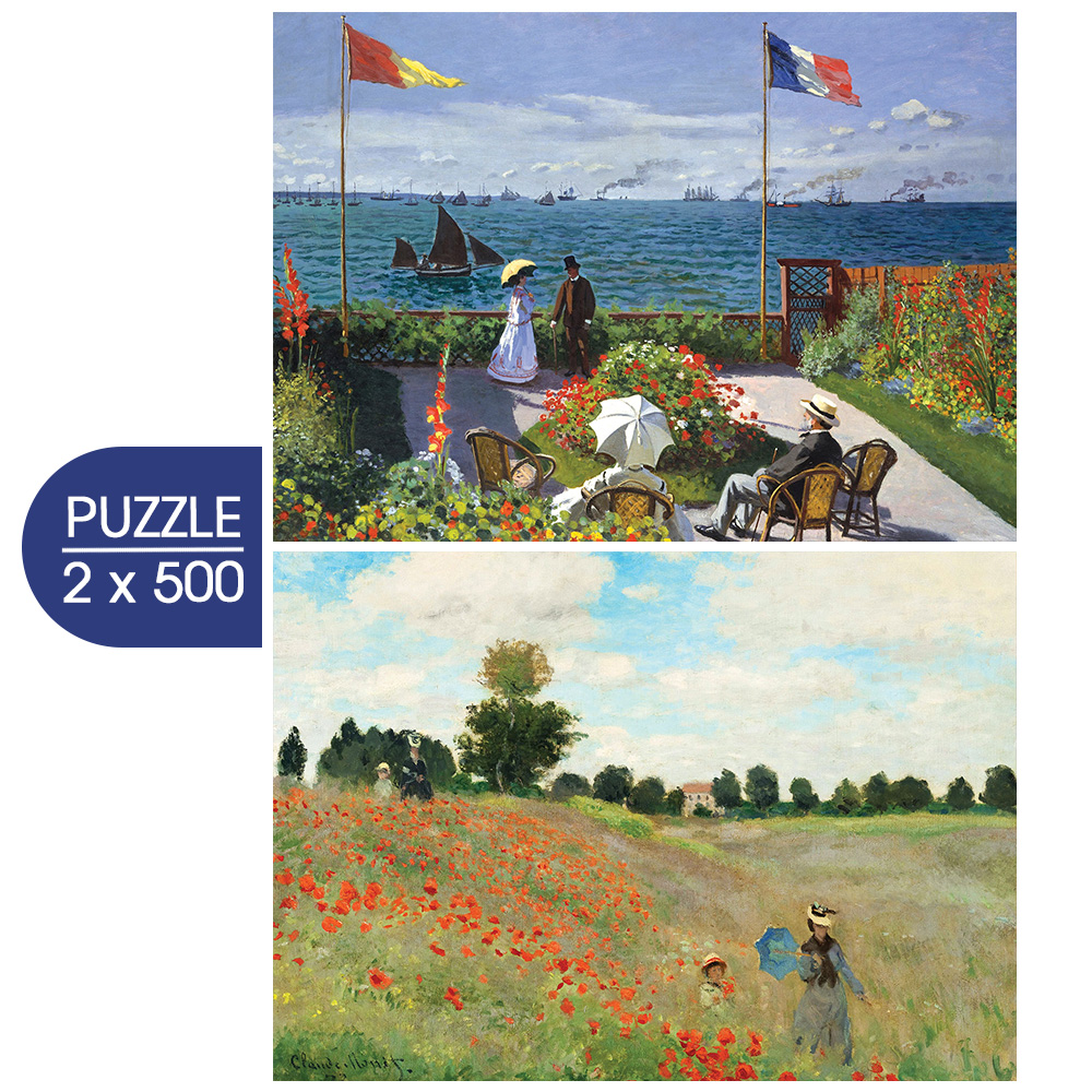 Grafika 2 Puzzles - Die Kunst Monets: Die Terrasse von Sainte-Adresse, 1867 - Mohnblumenfeld, 1873 500 Teile Puzzle Grafika-F-33666 Grafika 2 Puzzles - Die Kunst Monets: Die Terrasse von Sainte-Adresse, 1867 - Mohnblumenfeld, 1873 500 Teile Puzzle Grafika-F-33666 von Grafika