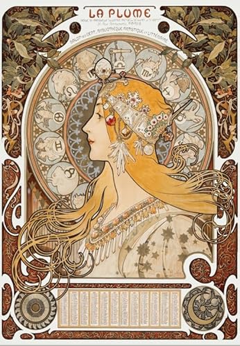 Grafika Alphonse Mucha - La Plume, 1896-97 - 1000 Teile Grafika Alphonse Mucha - La Plume, 1896-97 - 1000 Teile von Grafika