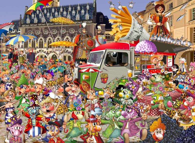 Grafika Braderie von Lille 2000 Teile Puzzle Grafika-F-30822 von Grafika