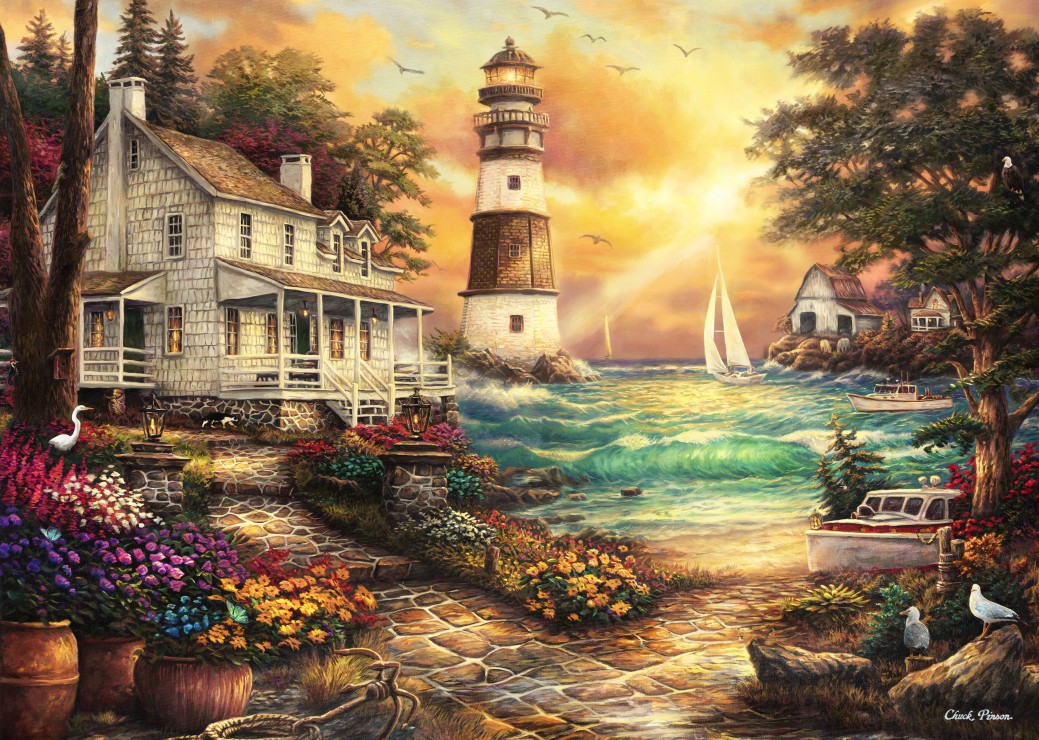 Grafika Chuck Pinson - Cottage by the Sea 500 Teile Puzzle Grafika-F-32296 Grafika Chuck Pinson - Cottage by the Sea 500 Teile Puzzle Grafika-F-32296 von Grafika