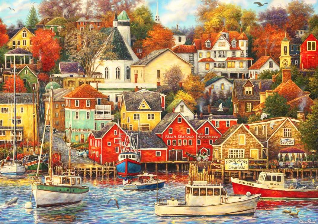 Grafika Chuck Pinson - Good Times Harbor 2000 Teile Puzzle Grafika-F-33334 von Grafika