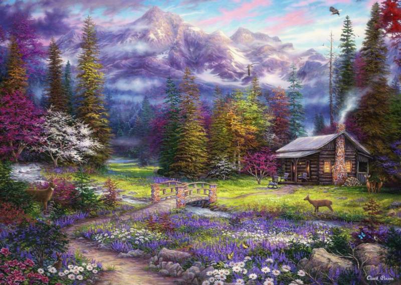 Grafika Chuck Pinson - Inspiration of Spring Meadows 500 Teile Puzzle Grafika-F-32298 von Grafika