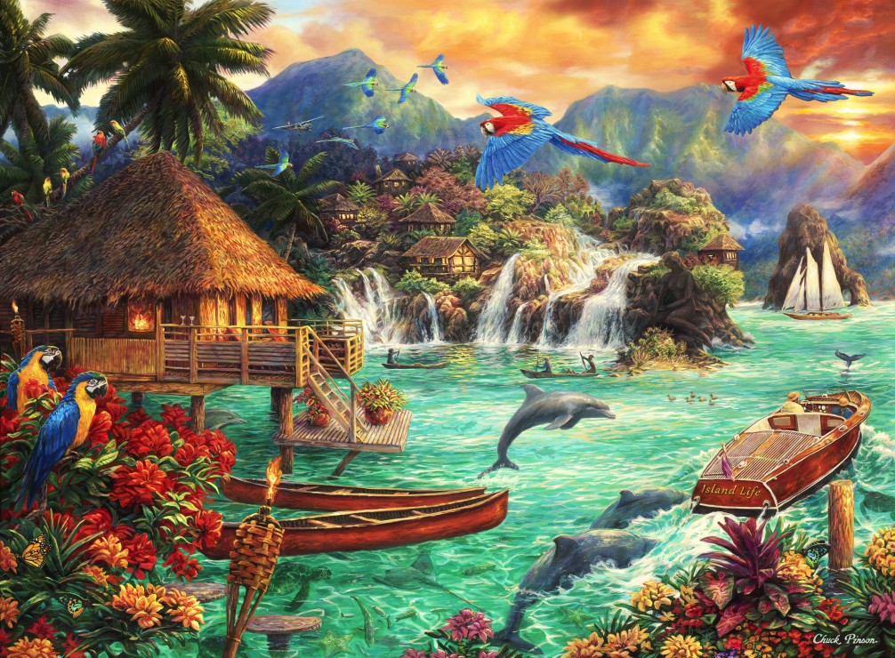 Grafika Chuck Pinson - Island Life 2000 Teile Puzzle Grafika-F-30756 von Grafika