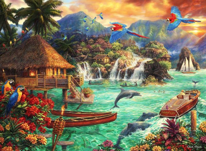 Grafika Chuck Pinson - Island Life 2000 Teile Puzzle Grafika-F-30756 Grafika Chuck Pinson - Island Life 2000 Teile Puzzle Grafika-F-30756 von Grafika