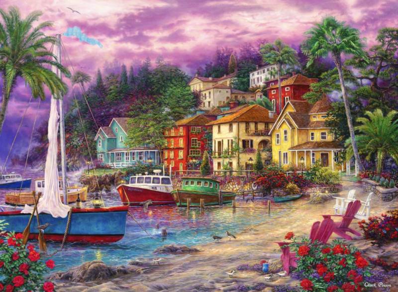 Grafika Chuck Pinson - On Golden Shores 2000 Teile Puzzle Grafika-F-30758 von Grafika