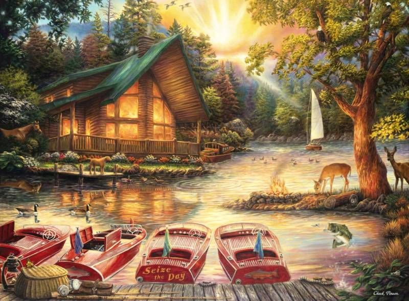 Grafika Chuck Pinson - Seize the Day 2000 Teile Puzzle Grafika-F-30774 von Grafika