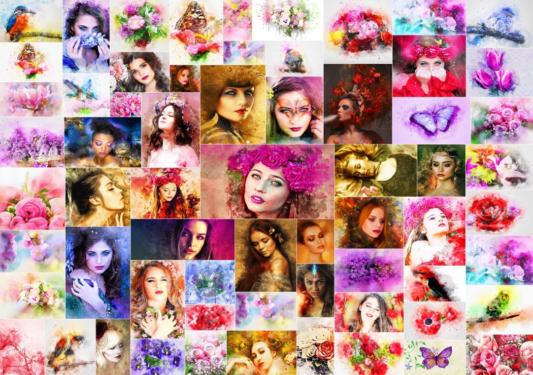 Grafika Collage - Frauen 1500 Teile Puzzle Grafika-F-30057 Grafika Collage - Frauen 1500 Teile Puzzle Grafika-F-30057 von Grafika