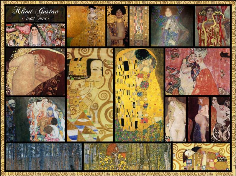 Grafika Collage - Gustav Klimt 2000 Teile Puzzle Grafika-F-30210 von Grafika