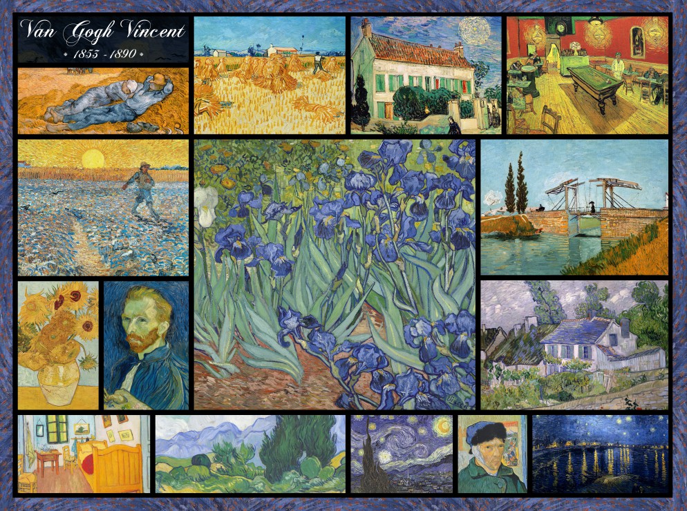Grafika Collage - Vincent Van Gogh 2000 Teile Puzzle Grafika-F-30069 von Grafika