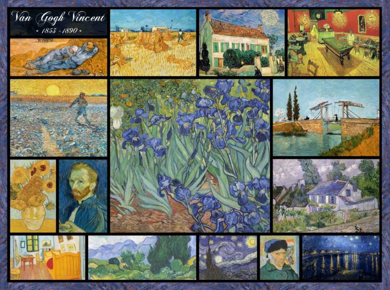 Grafika Collage - Vincent Van Gogh 2000 Teile Puzzle Grafika-F-30069 von Grafika