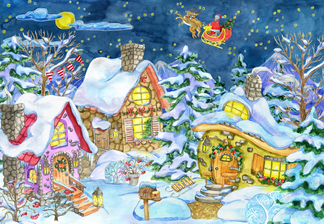 Grafika Der Weg des Weihnachtsmanns 1000 Teile Puzzle Grafika-F-33716 von Grafika