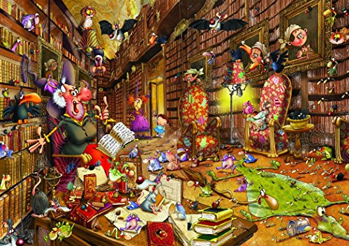 Grafika - François Ruyer, Hexe - 1500 Teile Puzzle - Hexerei in der Bibliothek - Puzzle für Erwachsene von Grafika
