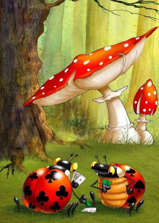 Grafika François Ruyer - Poker des Coccinelles 300 Teile Puzzle Grafika-F-32645 von Grafika