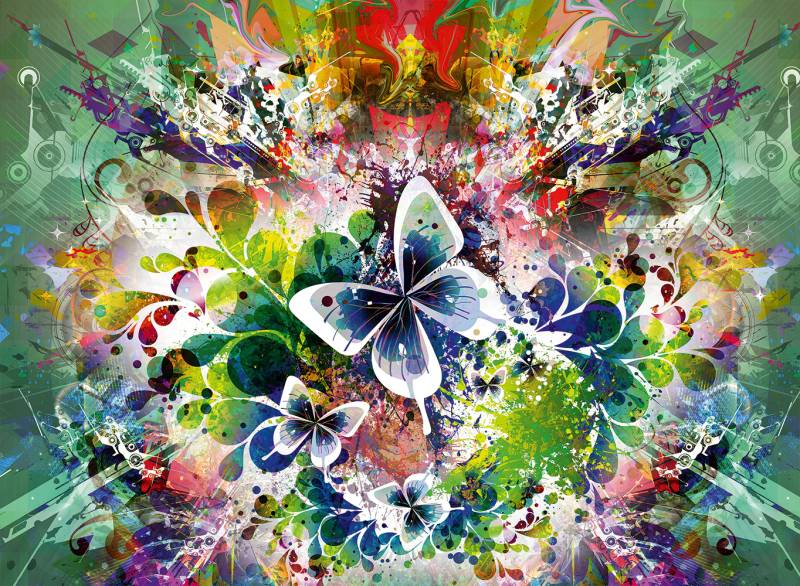 Grafika Frühlingsblumen und Schmetterlinge 3000 Teile Puzzle Grafika-03001-P von Grafika