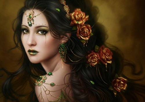 Grafika - Goldene Rose, Puzzle mit 1000 Teilen - Porträt Einer Frau mit goldenen Rosen - Erwachsenenpuzzle Grafika - Goldene Rose, Puzzle mit 1000 Teilen - Porträt Einer Frau mit goldenen Rosen - Erwachsenenpuzzle von Grafika