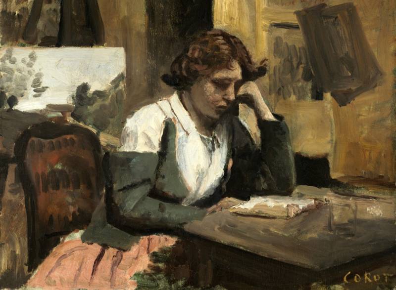 Grafika Jean-Baptiste-Camille Corot: Young Girl Reading: Young Girl Reading, 1868 2000 Teile Puzzle Grafika-F-30546 von Grafika