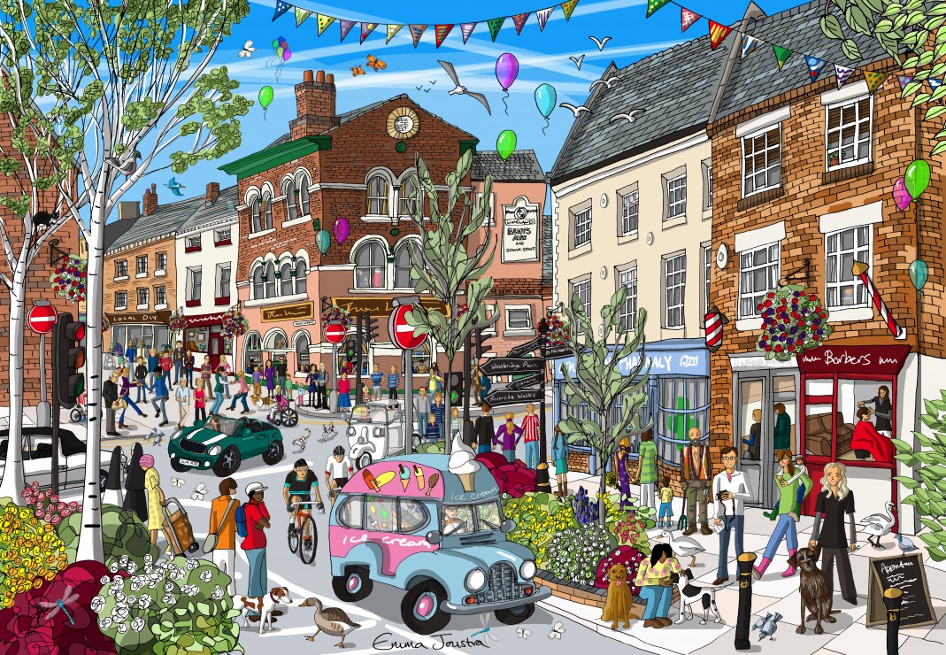 Grafika Lichfield Street 1000 Teile Puzzle Grafika-F-33811 von Grafika