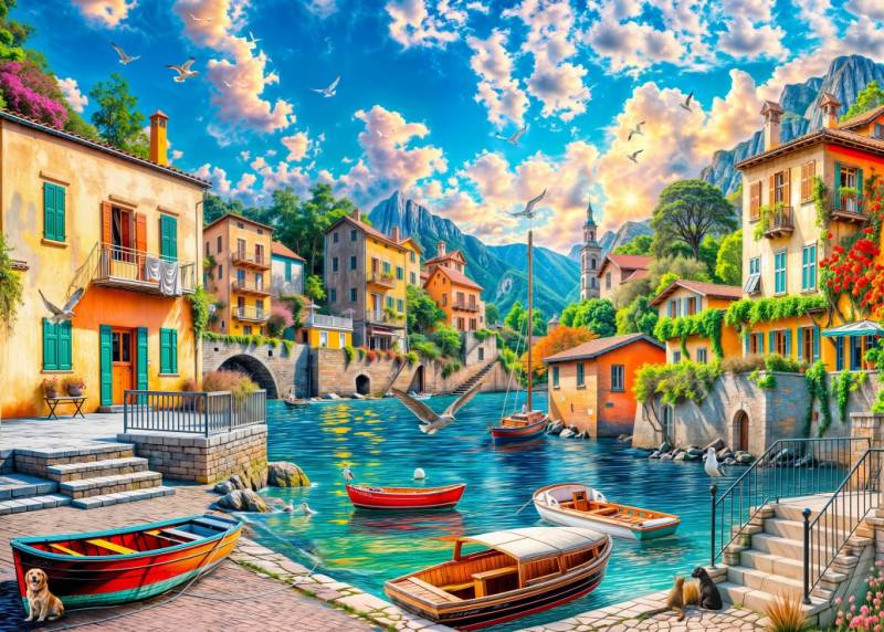 Grafika Mein Feriendorf 500 Teile Puzzle Grafika-F-33826 von Grafika