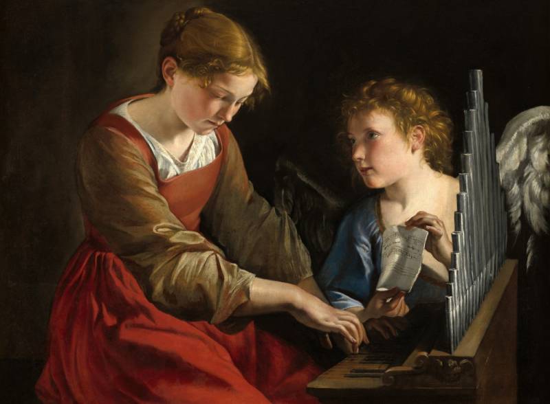 Grafika Orazio Gentileschi and Giovanni Lanfranco: Saint Cecilia and an Angel, 1617/1618 2000 Teile Puzzle Grafika-F-30490 von Grafika