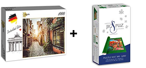 Grafika Puzzle 1000 Teile – Deutschland Edition – Bremen + Teppich von Grafika