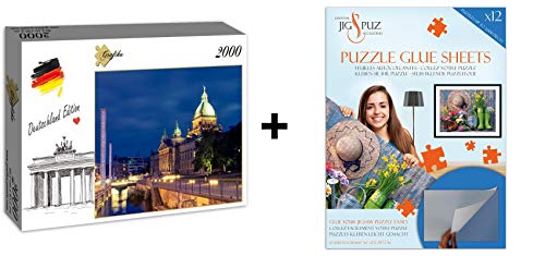Grafika Puzzle 2000 Teile - Deutschland Edition - Bundesverwaltungsgericht, Leipzig + Kleber von Grafika