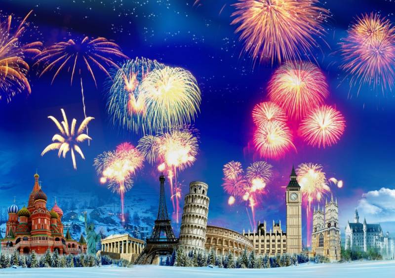Grafika Silvester auf der ganzen Welt 1500 Teile Puzzle Grafika-T-00868 von Grafika