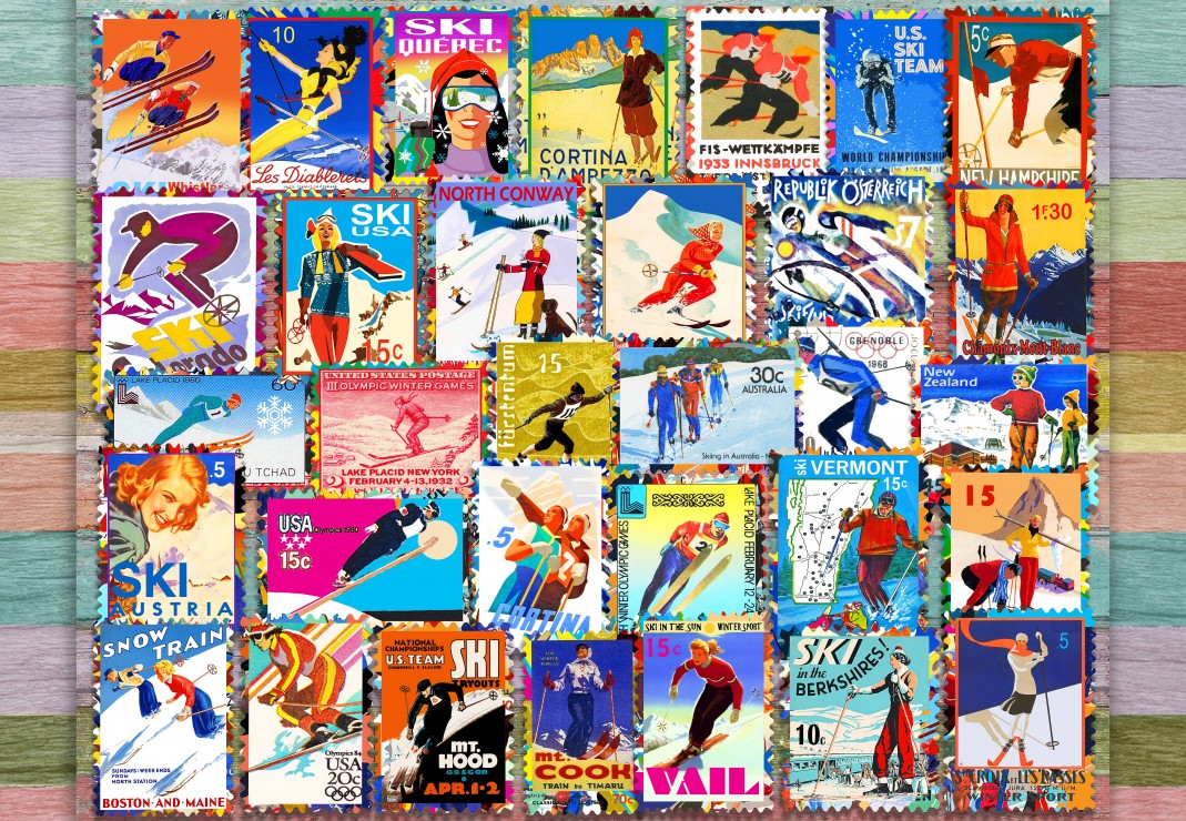 Grafika Ski Stamp Posters 1000 Teile Puzzle Grafika-F-33639 Grafika Ski Stamp Posters 1000 Teile Puzzle Grafika-F-33639 von Grafika