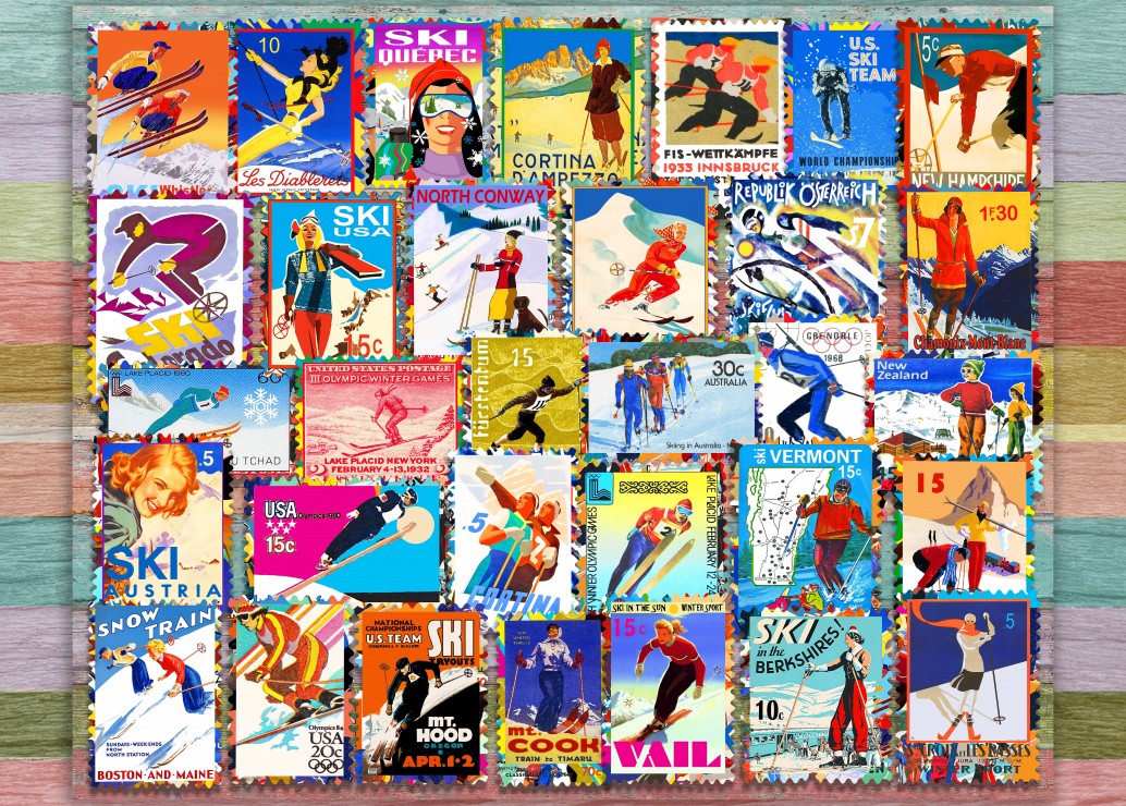 Grafika Ski Stamp Posters 500 Teile Puzzle Grafika-F-33640 Grafika Ski Stamp Posters 500 Teile Puzzle Grafika-F-33640 von Grafika