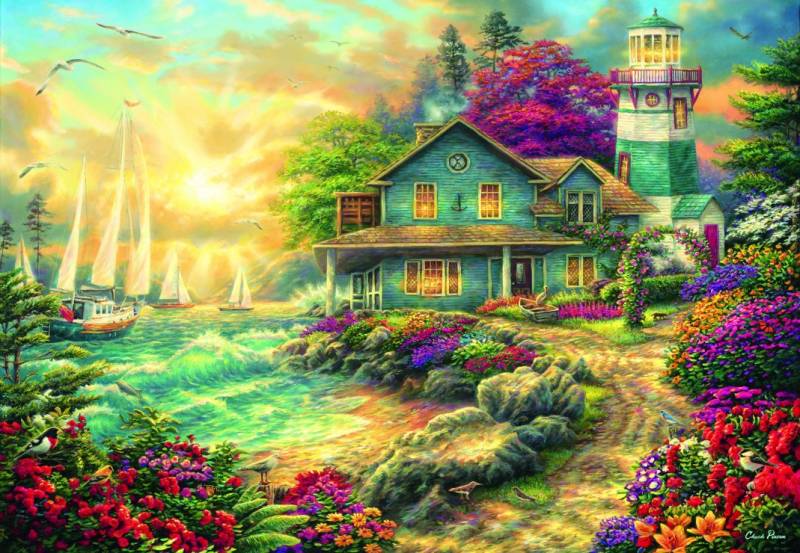 Grafika Chuck Pinson - Sunrise by the Sea 1000 Teile Puzzle Grafika-F-32339 von Grafika