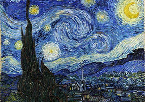 Puzzle 2000 Teile - Vincent Van Gogh - Sternennacht, 1889" von Grafika