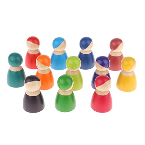 Gralara EIN Set Aus Kleinen Regenbogenstecker Puppen Farbig Bemalte Mini Gralara EIN Set Aus Kleinen Regenbogenstecker Puppen Farbig Bemalte Mini von Gralara