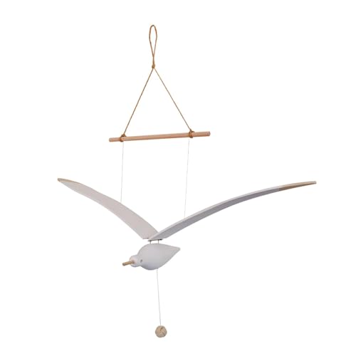 Gralara Holz Möwen Mobile, Hängemobile für Balkon, Innen Und Außenbereich, Wohnzimmer Gralara Holz Möwen Mobile, Hängemobile für Balkon, Innen Und Außenbereich, Wohnzimmer von Gralara