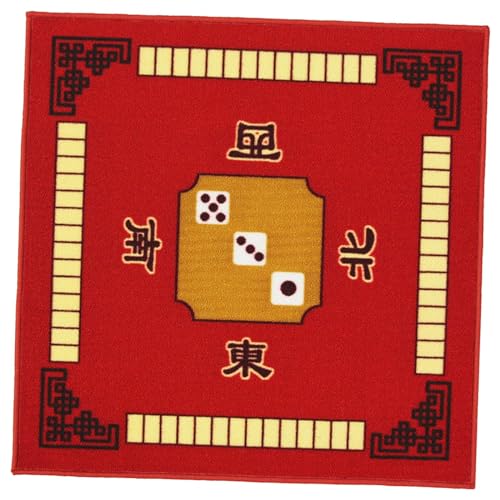 Gralara Mahjong-Zubehör, Tischdecke, Mahjong-Tischmatte, Mahjong-Spieltisch-Abdeckung für Zuhause, Rot von Gralara