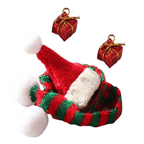 Gralara Miniatur Puppenhaus Schal DIY Zubehör Weihnachtsbaum Szene Layout Dekor Puppen Zubehör für Puppe Elf Im Maßstab 1/12, grüner Schal von Gralara