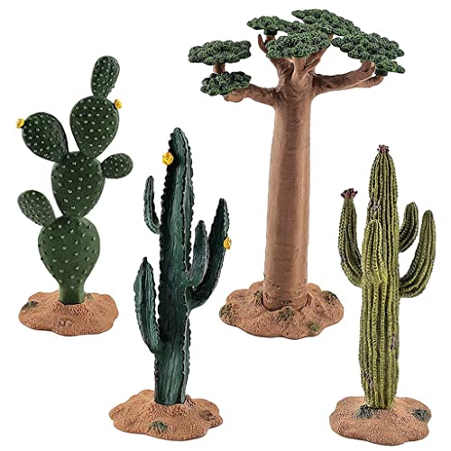 Gralara Set mit 4 Baobab Modellfiguren für Kinder - Deko für Schreibtisch und DIY Landschaft von Gralara