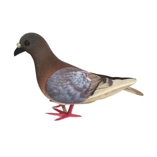 Gralara Simulationsschaumtaubenmodell, künstliche Vogelimitation Taube Realistische Taube für Party, Erdig Rot von Gralara