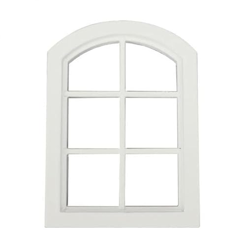 Gralara Weiße Holzfenster für Puppenhäuser im Maßstab 1:12 von Gralara