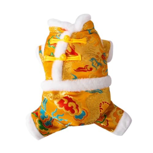 Gralara Winter Haustier Kleidung Weste Haustier Kalten Jacke Mantel Niedlichen Hund Knoten Knöpfe Mantel Hund Tang-Anzug für Party Cosplay Chinesische Neue, Xs Gralara Winter Haustier Kleidung Weste Haustier Kalten Jacke Mantel Niedlichen Hund Knoten Knöpfe Mantel Hund Tang-Anzug für Party Cosplay Chinesische Neue, Xs von Gralara