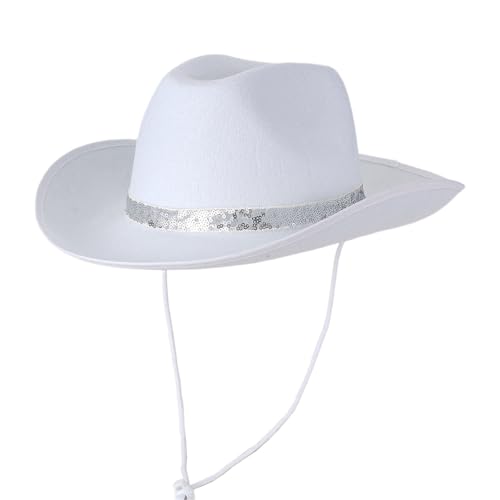Glitzernder Cowgirl-Hut für Damen, Cosplay, Kostüm, Panamahut, Junggesellinnenabschied, Kopfbedeckung, Hochzeitsfeier-Zubehör Glitzernder Cowgirl-Hut für Damen, Cosplay, Kostüm, Panamahut, Junggesellinnenabschied, Kopfbedeckung, Hochzeitsfeier-Zubehör von Gramigg